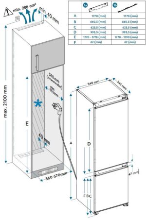 Kodumasinad | Integreeritav külmik Kluge KCN2233J | Tehnomaan