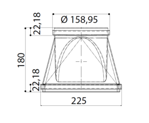 Kodumasinad | Faber üleminek kandiliselt 220 x 90 mm ümarale 150 mm torule | Tehnomaan