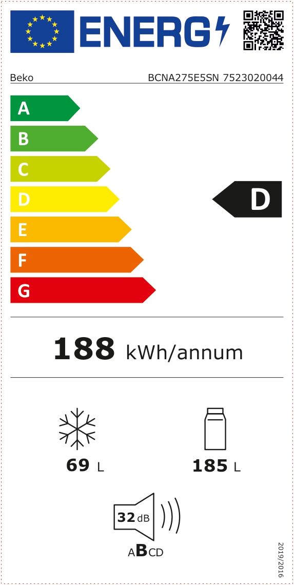 Kodumasinad | Integreeritav külmik Beko BCNA275E5SN | Tehnomaan