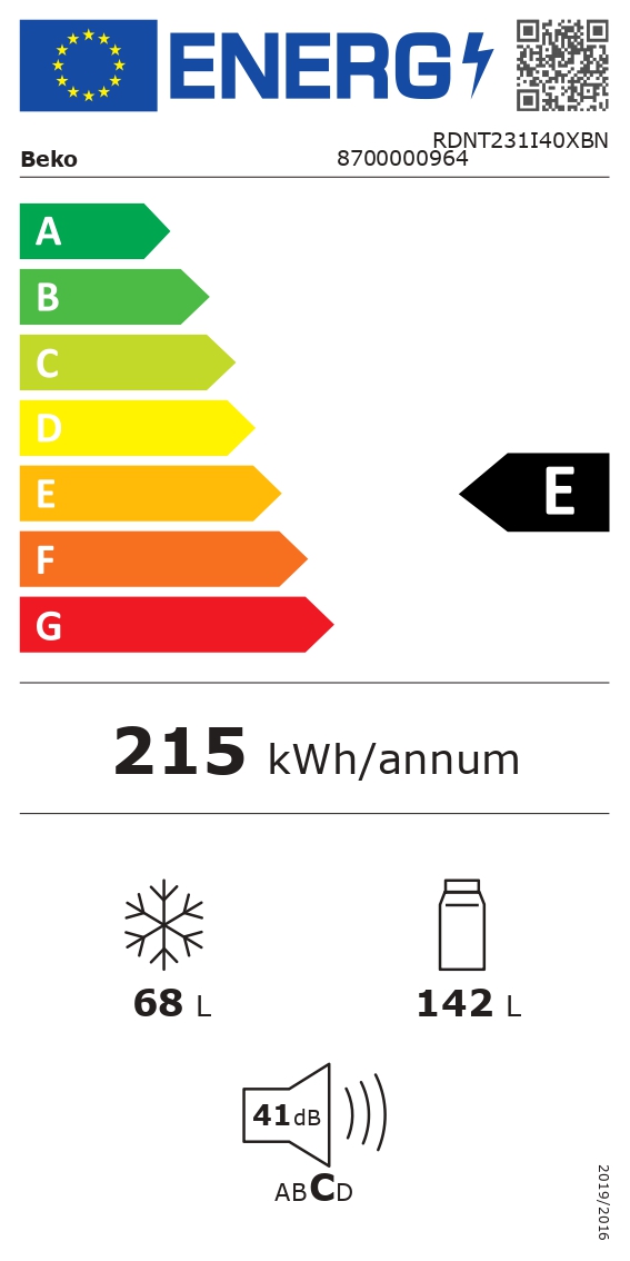 Kodumasinad | Külmik Beko RDNT231I40XBN | Tehnomaan