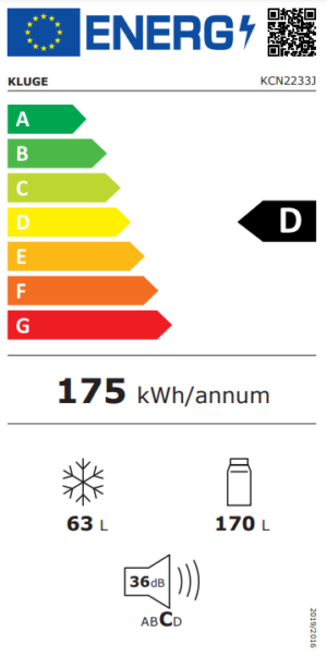 Kodumasinad | Integreeritav külmik Kluge KCN2233J | Tehnomaan