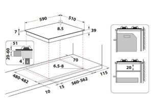 Kodumasinad | Gaasiplaat Whirpool Kitchen Only AKWL628IXL | Tehnomaan