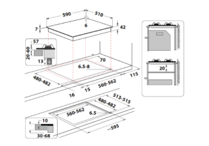 Kodumasinad | Gaasiplaat Whirpool Kitchen Only AKWL628NB | Tehnomaan