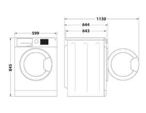 Kodumasinad | Eestlaetav pesumasin Whirlpool Professional AWH912SPRO, 9 kg | Tehnomaan