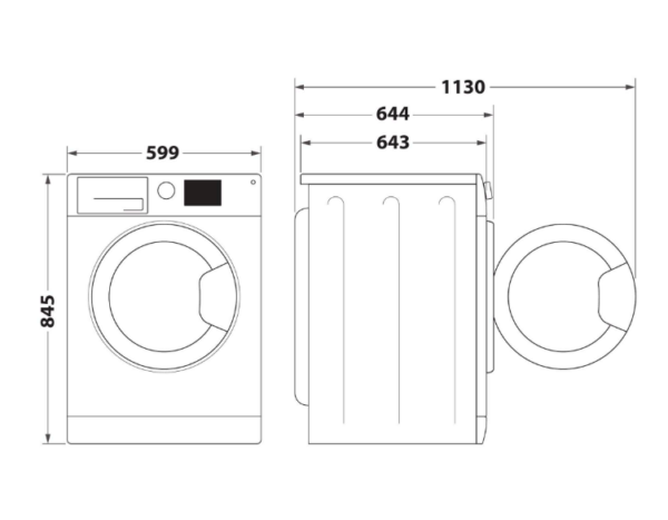 Kodumasinad | Eestlaetav pesumasin Whirlpool Professional AWH912SPRO, 9 kg | Tehnomaan