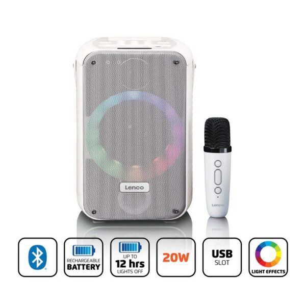 Kodumasinad | Karaokekõlar Lenco BTC060WH valge | Tehnomaan