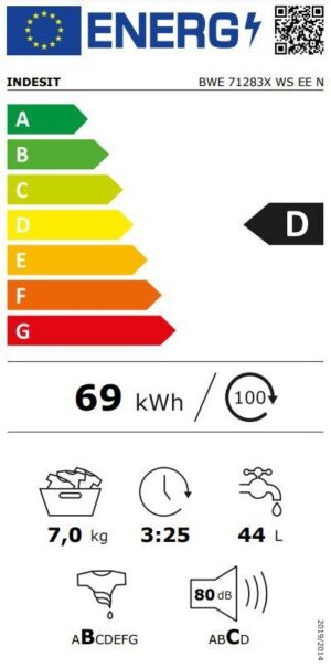 Kodumasinad | Pesumasin Indesit BWE71283XWSEEN | Tehnomaan