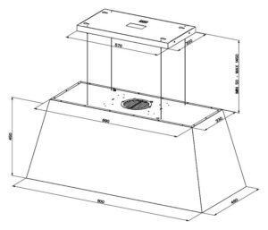 Kodumasinad | Õhupuhastaja Faber Chloe XL Island X CG Matt F110 | Tehnomaan
