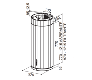 Kodumasinad | Õhupuhastaja Faber Corinthia Isola Inox/old iron | Tehnomaan