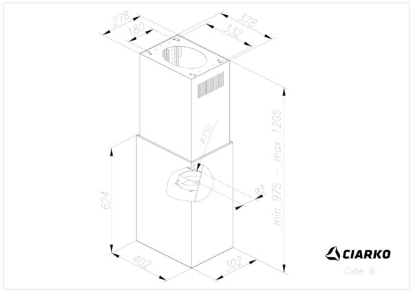 Kodumasinad | Õhupuhastaja Ciarko Design Cube SmartLink must | Tehnomaan