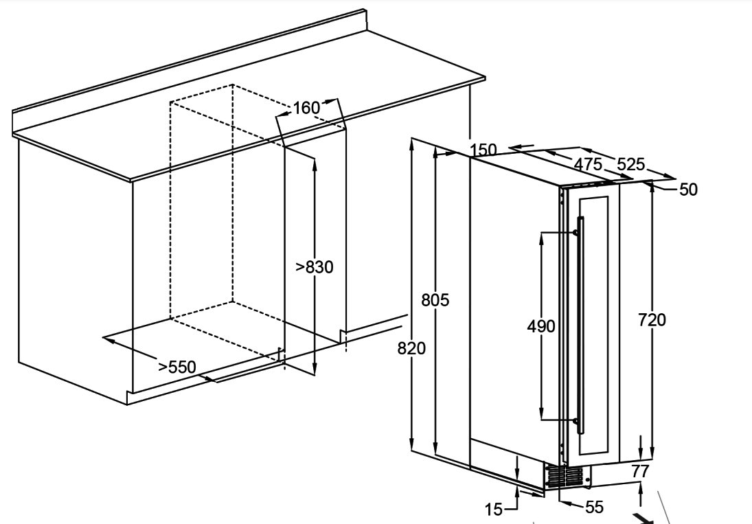 Kodumasinad | Veinikülmik Dunavox DAUF-9.22B | Tehnomaan