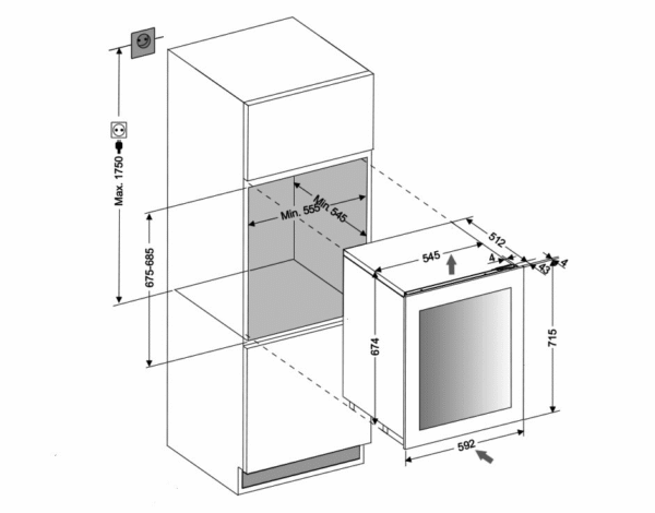 Kodumasinad | Integreeritav veinikülmik Dunavox DAVG-32.80DB.TO | Tehnomaan