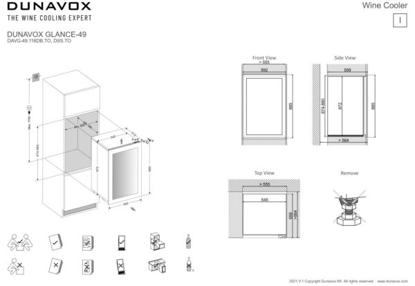Kodumasinad | Integreeritav veinikülmik Dunavox DAVG-49.116DB.TO | Tehnomaan