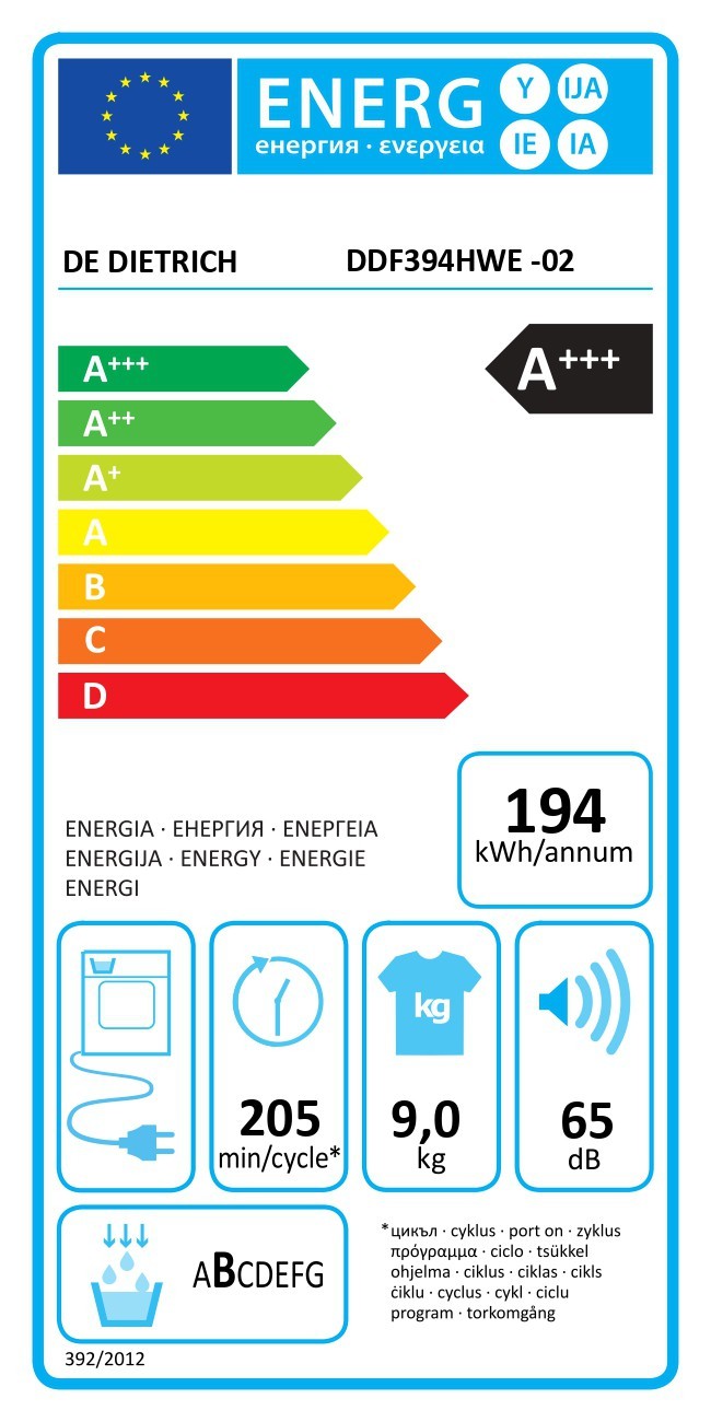 Kodumasinad | Pesukuivati De Dietrich DDF394HWE | Tehnomaan