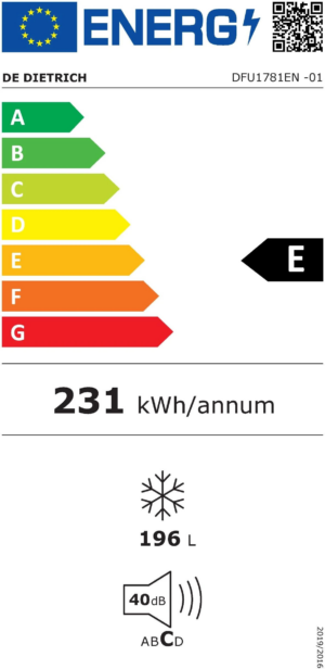 Kodumasinad | Integreeritav sügavkülmik De Dietrich DFU1781EN | Tehnomaan