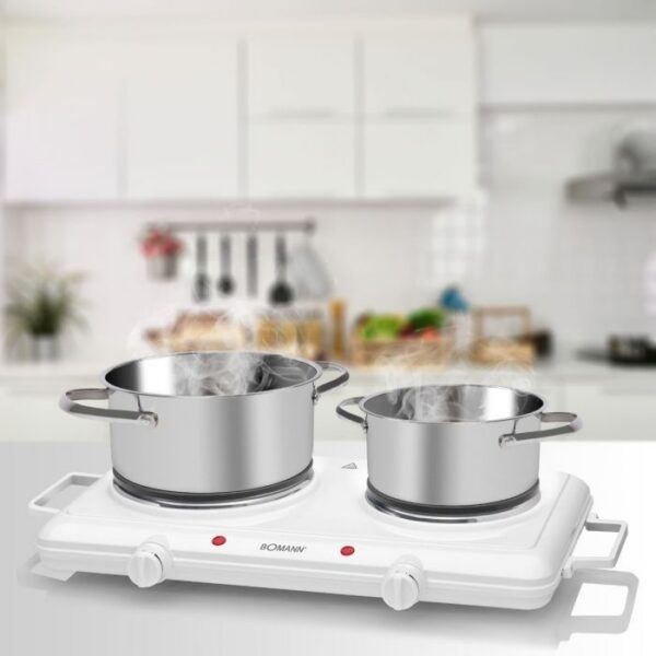 Kodumasinad | Lauapliit 2 plaadiga Bomann DKP5028CB, valge | Tehnomaan