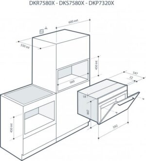 Kodumasinad | Integreeritav kombineeritud auruga ahi De Dietrich DKR7580BB Coal Black | Tehnomaan
