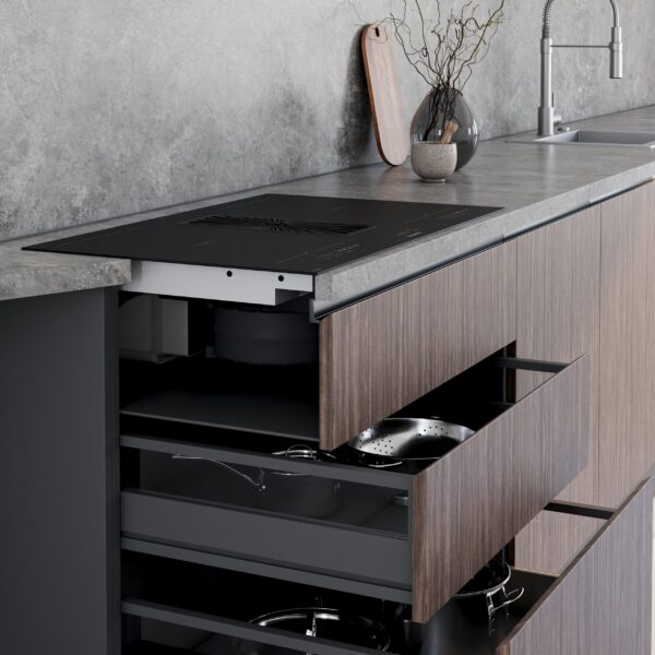 Kodumasinad | Induktsioonpliidiplaat koos õhupuhastajaga De Dietrich DPI7888BH Coal Black | Tehnomaan