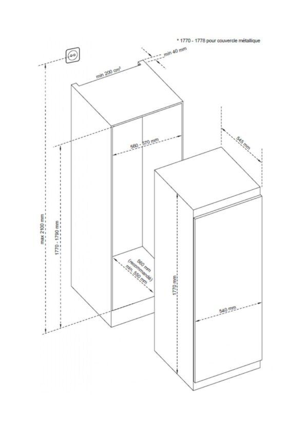Kodumasinad | Integreeritav jahekülmik De Dietrich DRL1770EB | Tehnomaan
