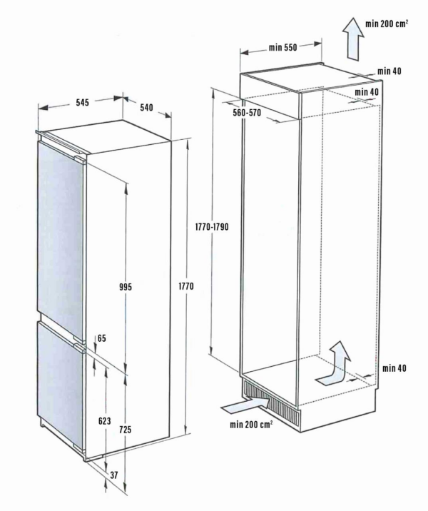 Kodumasinad | Integreeritav jahekülmik De Dietrich DRL1770EB | Tehnomaan