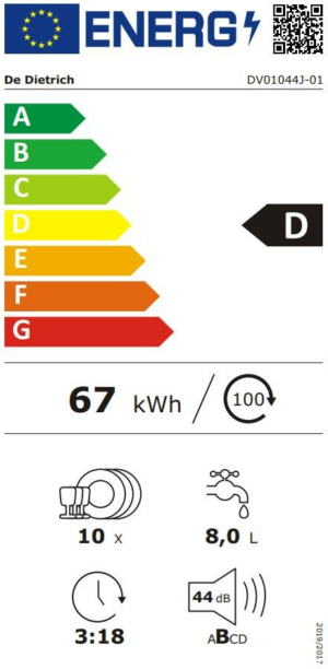 Kodumasinad | Integreeritav nõudepesumasin De Dietrich DV01044J | Tehnomaan