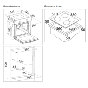 Kodumasinad | Integreeritav ahi+pliidiplaat Bomann EHBC7935IX | Tehnomaan