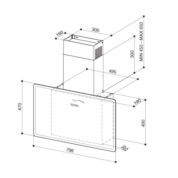 Kodumasinad | Õhupuhastaja Faber Glam Fit Zero Drip Plus must | Tehnomaan