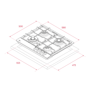 Kodumasinad | Gaasiplaat Teka GSC 64320 RBC AT OB antratsiit | Tehnomaan
