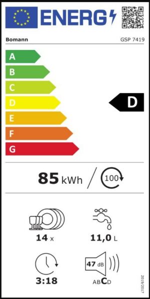Kodumasinad | Nõudepesumasin Bomann GSP7419B | Tehnomaan