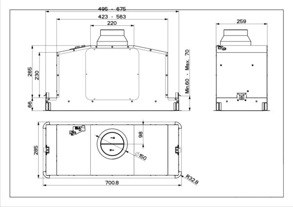 Kodumasinad | Õhupuhastaja Faber In-Light inox 52 cm | Tehnomaan