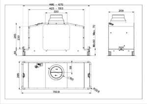 Kodumasinad | Õhupuhastaja Faber In-Light matt must 52 cm | Tehnomaan