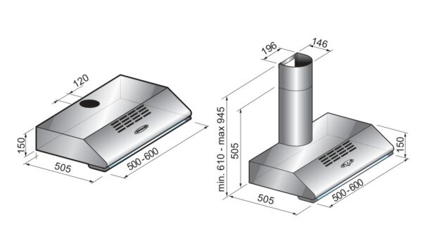 Kodumasinad | Kattetorude komplekt õhupuhastajale Greentek G50MW/G60MW | Tehnomaan
