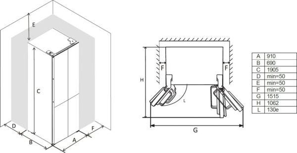 Kodumasinad | Side-by-side külmik Kluge KCM600GD | Tehnomaan