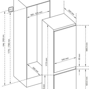 Kodumasinad | Integreeritav külmik Kluge KCN2256J | Tehnomaan