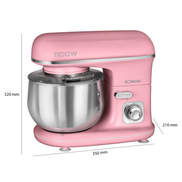Kodumasinad | Multifunktsionaalne mikser 5 L Bomann KM6030CBP, roosa | Tehnomaan
