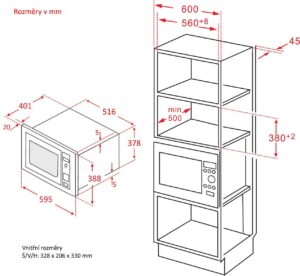 Kodumasinad | Integreeritav mikrolaineahi Kluge KTM2620B | Tehnomaan