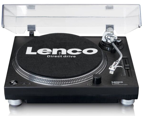 Kodumasinad | Vinüülplaadimängija eelvõimendi ja otseveomootoriga Lenco L3809BK | Tehnomaan