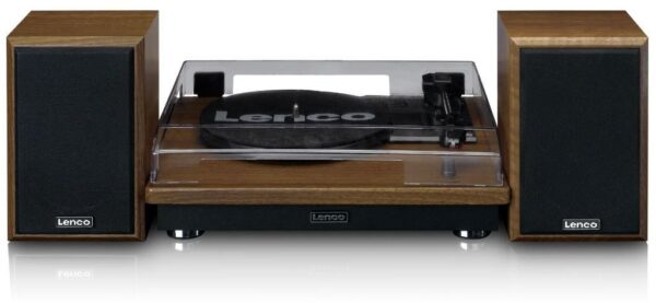Kodumasinad | Vinüülplaadimängija 2 kõlari ja BT ühendusega Lenco LS100WD, puit | Tehnomaan