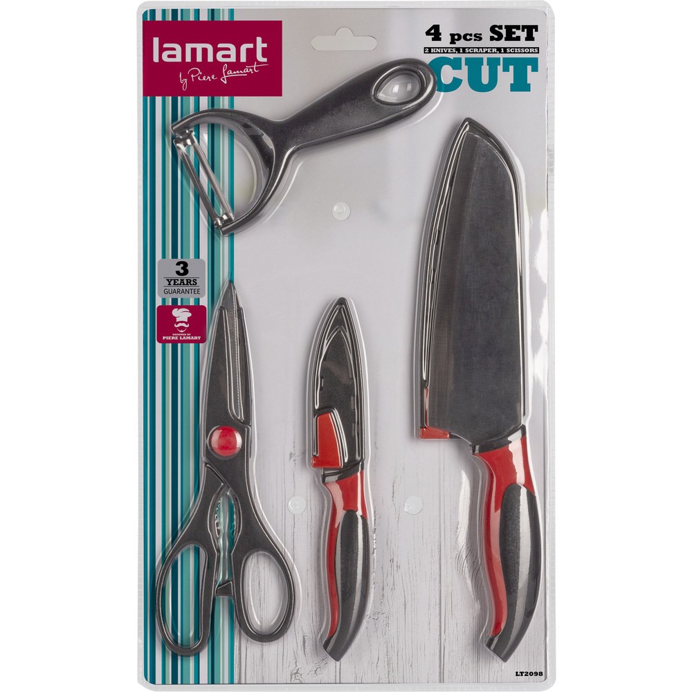 Kodumasinad | Komplekt 2 nuga, käärid, koorija Lamart LT2098 | Tehnomaan