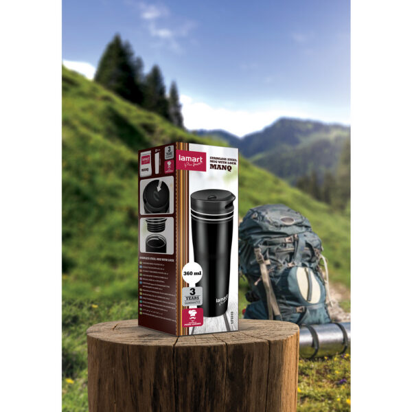 Kodumasinad | Termotass 360ml Manq Lamart LT4049, must | Tehnomaan