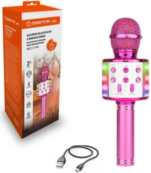 Kodumasinad | Karaokemikrofon kõlariga Manta MIC21PKL, roosa | Tehnomaan