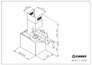 Kodumasinad | Õhupuhastaja Ciarko Design Minimal 4 60 cm | Tehnomaan