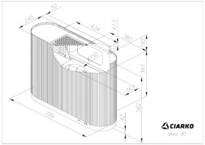 Kodumasinad | Õhupuhastaja Ciarko Design Mono 80 SmartLink valge | Tehnomaan