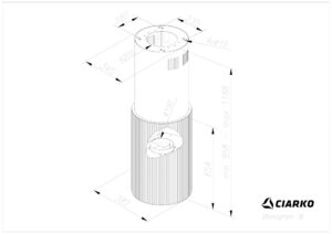 Kodumasinad | Õhupuhastaja Ciarko Design Monogram Isola SmartLink must | Tehnomaan