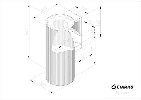 Kodumasinad | Õhupuhastaja Ciarko Design Monogram SmartLink valge | Tehnomaan