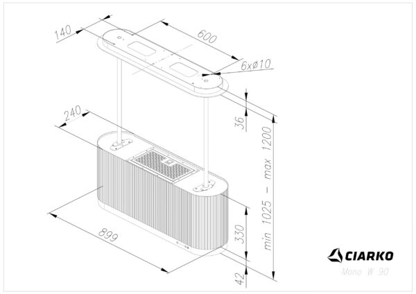 Kodumasinad | Õhupuhastaja Ciarko Design Mono Isola roheline | Tehnomaan