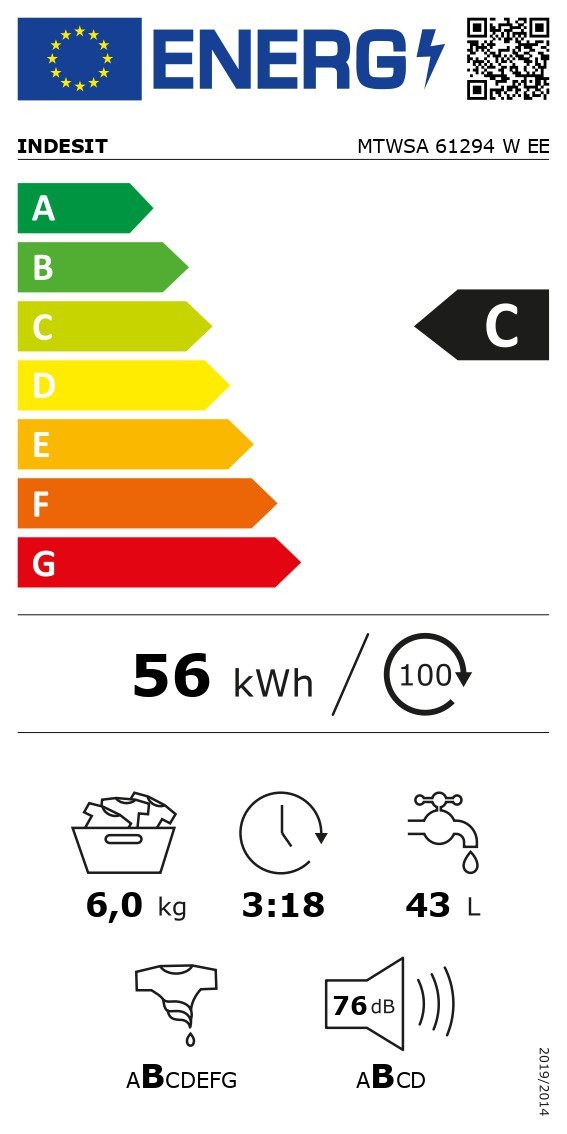 Kodumasinad | Pesumasin Indesit MTWSA61294WEE | Tehnomaan