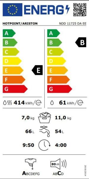 Kodumasinad | Kuivatiga pesumasin Hotpoint-Ariston NDD11725DAEE | Tehnomaan