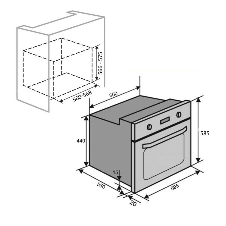 Kodumasinad | Integreeritav ahi Schlosser OE615WH | Tehnomaan