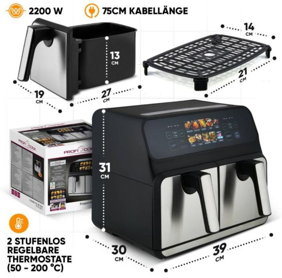 Kodumasinad | Kuumaõhufritüür ProfiCook PCFR1287H | Tehnomaan